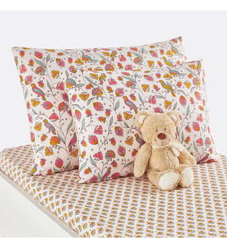 Taie d’oreiller bébé en coton - La Redoute Interieurs - Imprimé rose