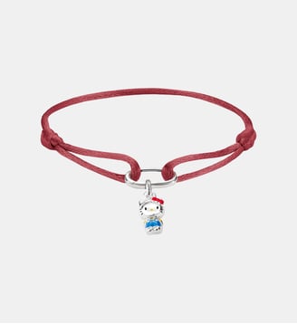 Hello Kitty Bracelet textile rouge avec charm - Thomas Sabo - Argent