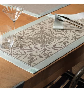 Set Venezia 100% coton - Le Jacquard Francais - Beige cendré