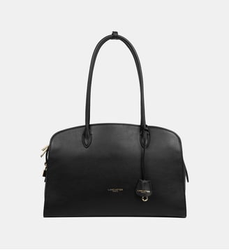 Grand sac cabas épaule Mademoiselle Bonnie en cuir - Lancaster - Noir
