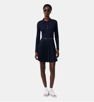 Jupe courte plissée - Lacoste - Bleu marine