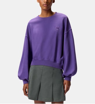 Sweat-shirt à broderie love birds - Pinko - Violet foncé