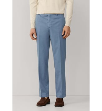 Chino Sanderson Coupe Ajustée En Coton Stretch - Hackett London - Thames blue