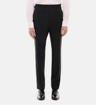 Pantalon de smoking à bande de satin - Fursac - Noir