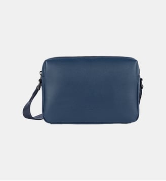 Sac trotteur Sierra  en cuir - Lancaster - Bleu foncé