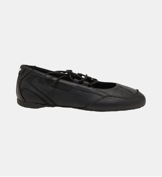 D-Mile-Ballerines à lacets en cuir et mesh - Diesel - Noir