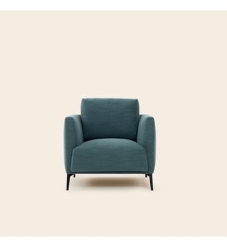 Fauteuil  Revêtement en velours - Madura - Natté vert de gris