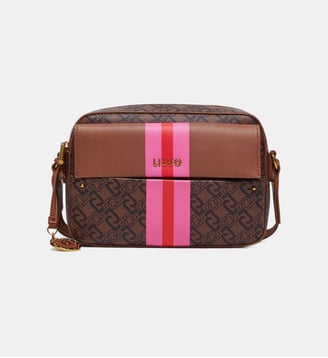 Sac à bandoulière format moyen avec poche - Liu Jo - Marron