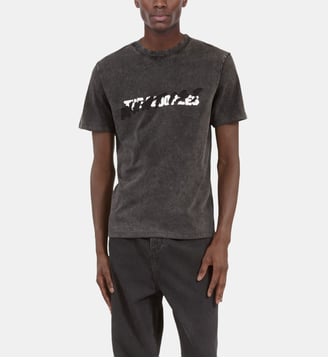 T-shirt manches courtes What is - The Kooples - Noir clair