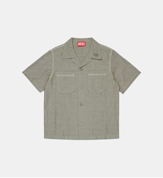 Chemise à manches courtes avec logo - Diesel Kids - Kaki