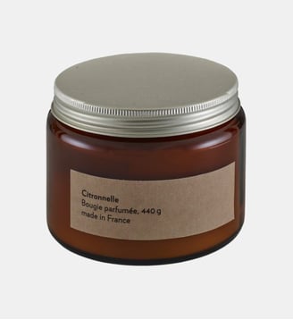 Bougie à la citronnelle SENTEURS - Cinna - Marron