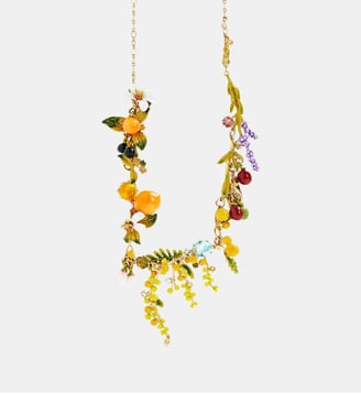 Collier plastron bouquet du jardin de provence - Les Néréides - Multicolore
