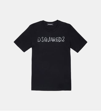 T-shirt col ras-du-cou avec logo - Dsquared2 - Noir