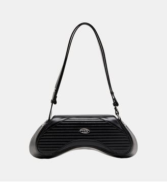 Play - Sac bandoulière en PU matelassé perforé - Diesel - Noir