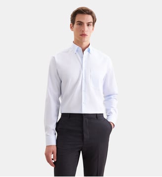 Chemise d'affaires 1/1 Regular Col boutonné - Seidensticker - Bleu