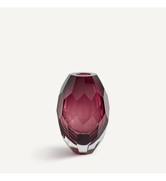 Vase en verre épais bourgogne AM.PM