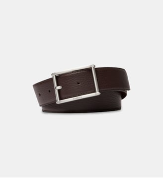 Ceinture en cuir boucle signature - Lancel - Marron