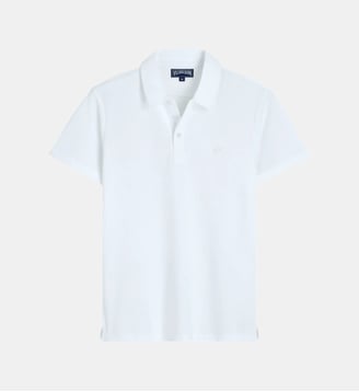 Polo en coton éponge organique uni - Vilebrequin - Blanc