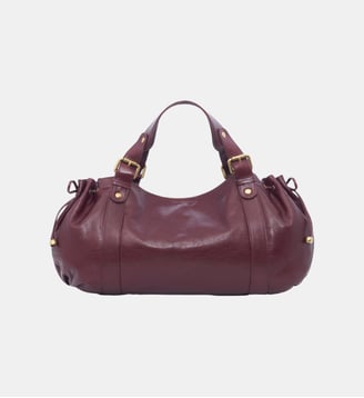 Sac à main en cuir effet froissé - 24H - Gerard Darel - Bordeaux