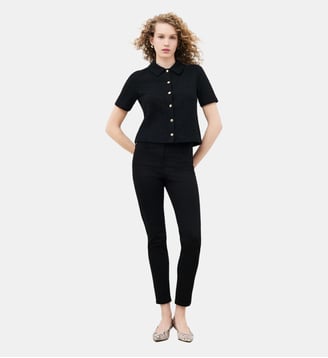 T-shirt tdania - Motif uni - Caroll - Noir
