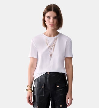 T-shirt imprimé - Liu Jo - Blanc et chaîne