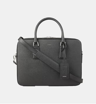 Sac porte-documents Downtown signature - Sandro - Gris foncé