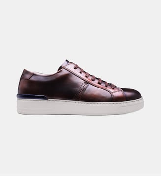 Sneakers cuir RIVA - Finsbury - Marron