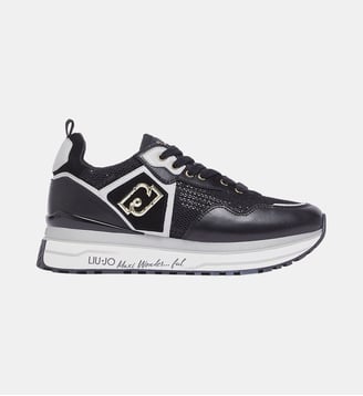 Sneakers à plateforme en mesh avec paillettes Liu Jo