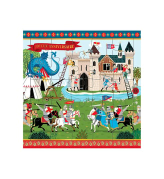 Carte Puzzle Chevaliers Medieval - Cartesdart - Multicolore