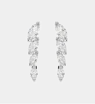 Boucles d'oreilles Mesmera, Taille marquise, Métal rhodié - Swarovski - White et rrhodium plated