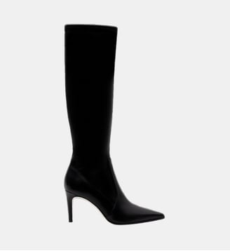 Carmen - Bottes En Cuir Nappa Stretch Noir Parallèle