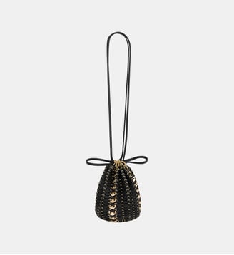 Sac seau Flip en cuir réversible - Rabanne - Noir et doré