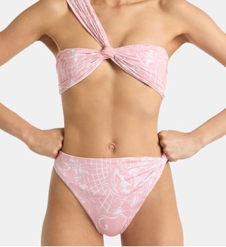Maillot de bain imprimé en lycra - Balmain - Rose