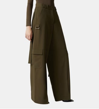 Pantalon cargo large et fluide - Pinko - Vert