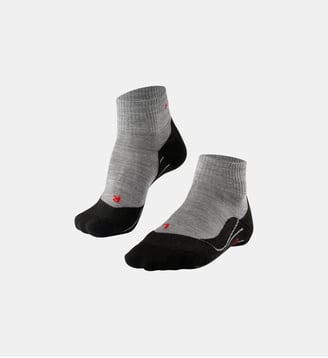Chaussettes Courtes TK5 Wander Short Laine Vierge - Falke - Gris clair