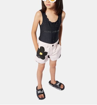 Short en coton imprimé - Marc Jacobs Kids - Rosée