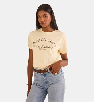 T-Shirt À Manches Courtes En Coton Tony - Maison 123 - Paille