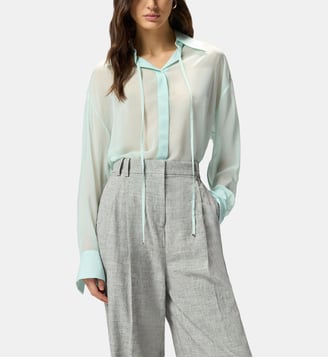 Chemise transparente en mousseline - Pinko - Vert