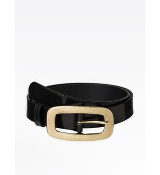 Ceinture clothilde en cuir de vachette - Agnès b. - Noir