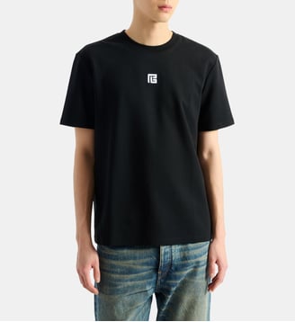 T-shirt avec logo brodé - Balmain - Noir