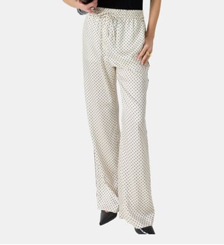 Pantalon satiné à pois - AELIS - Gerard Darel - Écru