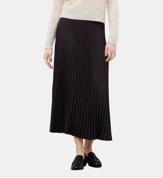 Jupe joella - Motif uni - Polyester recycle - Caroll - Marron foncé