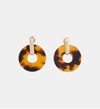 Boucles d'oreilles rondes écailles - Balaboosté - Marron