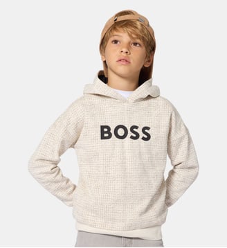 Sweat à capuche - BOSS Kidswear - Ivory