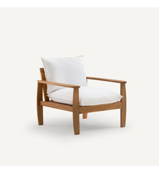 Fauteuil de jardin en acacia - AM.PM - Blanc