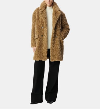 Manteau à poils longs - Ikks - Marron