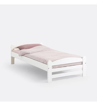 Lit en pin massif avec sommier - La Redoute Interieurs - Blanc