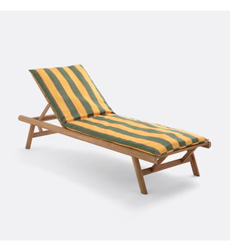 Matelas d'extérieur enroulable, polyester, 192x65 cm - La Redoute Interieurs - Jaune vert
