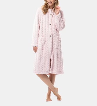Robe de chambre boutonnée effet tressé ESSENTIEL 163 Lingerie Le Chat