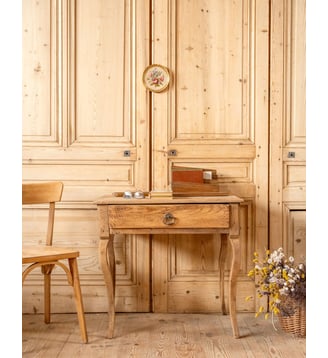 Bureau en bois Edouard N°1042- Produit chiné - Debongout - Bois foncé